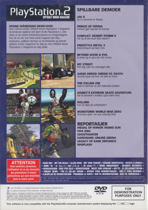 PlayStation 2 Offisielt Norsk Magazine Demo Disc 11 Image 2