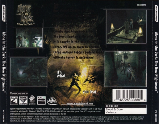 Back of disc case
