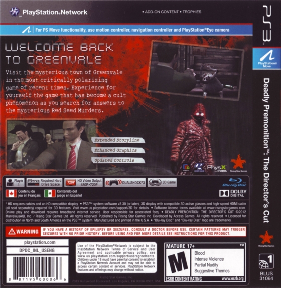 Back of game