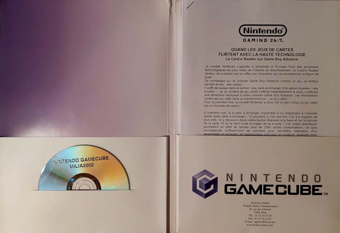 Inside of cover folder