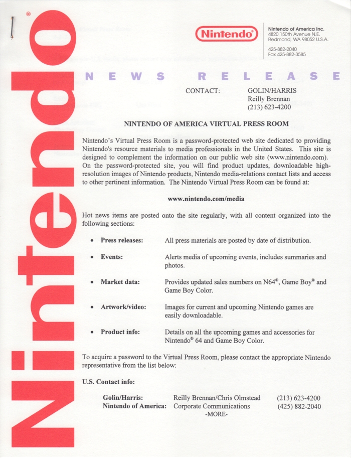 Corporate press release 3, front page Corporate press release 3, front page