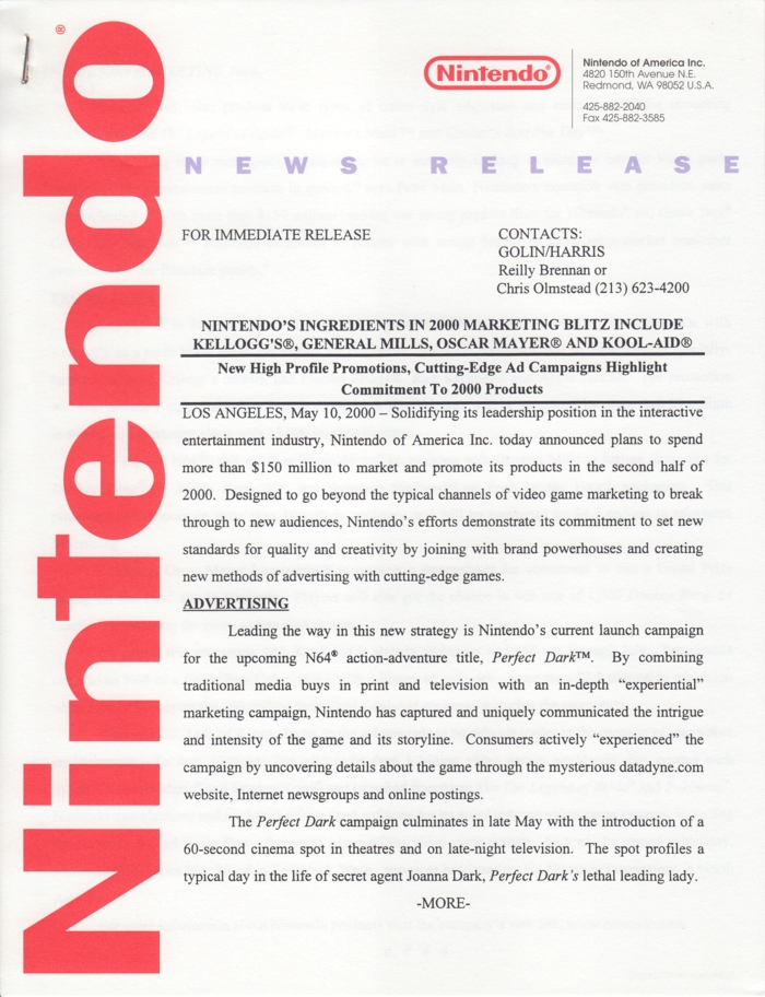 Corporate press release 6, front page Corporate press release 6, front page