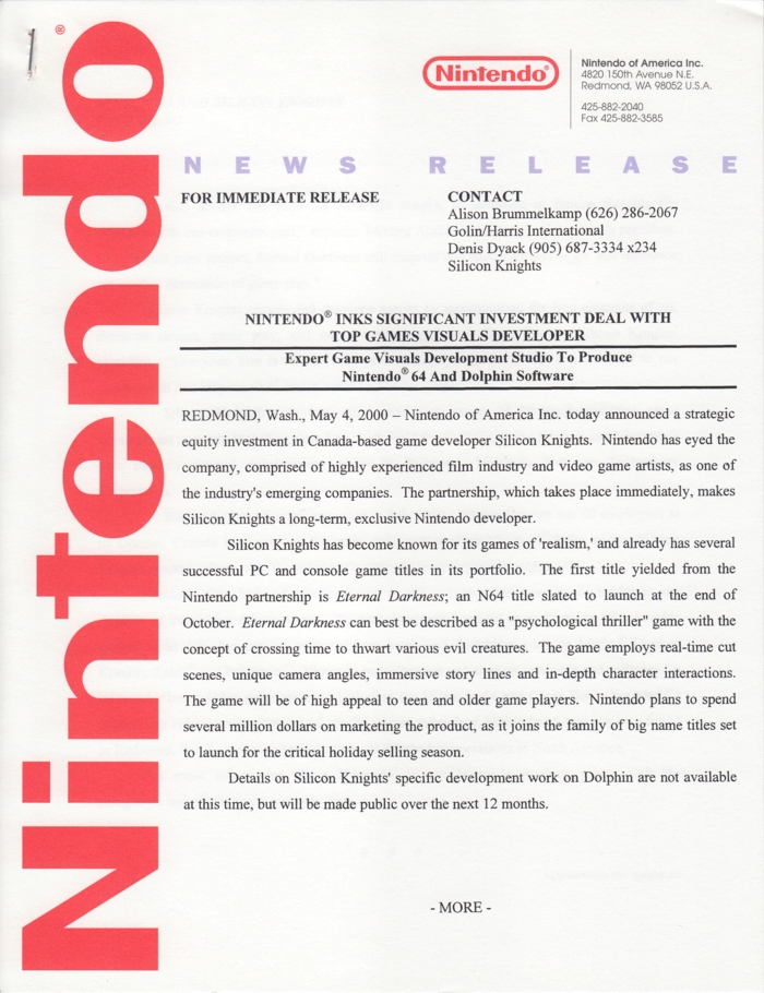 Corporate press release 7, front page Corporate press release 7, front page