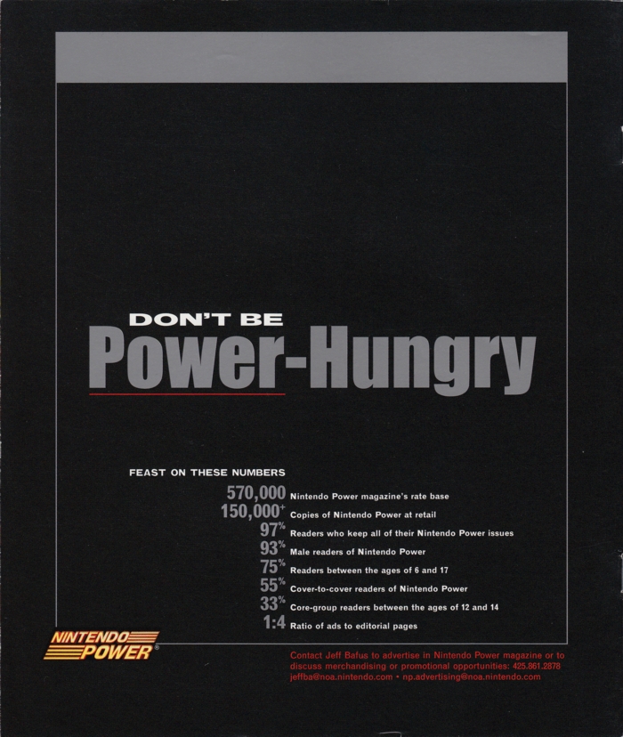 Back of silver edition of Nintendo Power Back of silver edition of Nintendo Power
