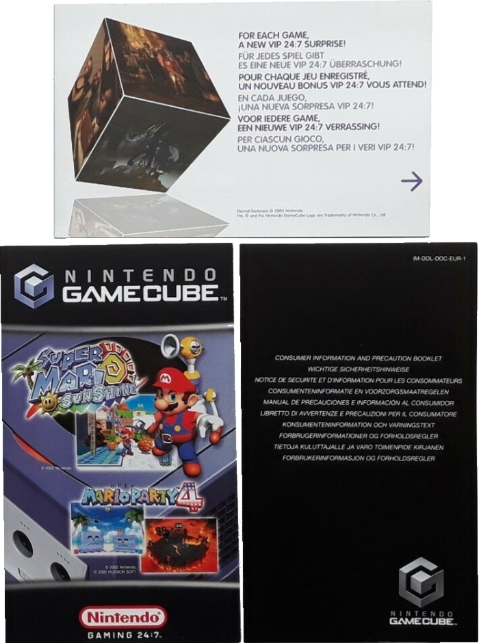 VIP card, catalog, and precautions booklet VIP card, catalog, and precautions booklet