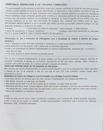 Epilepsy warning sheet