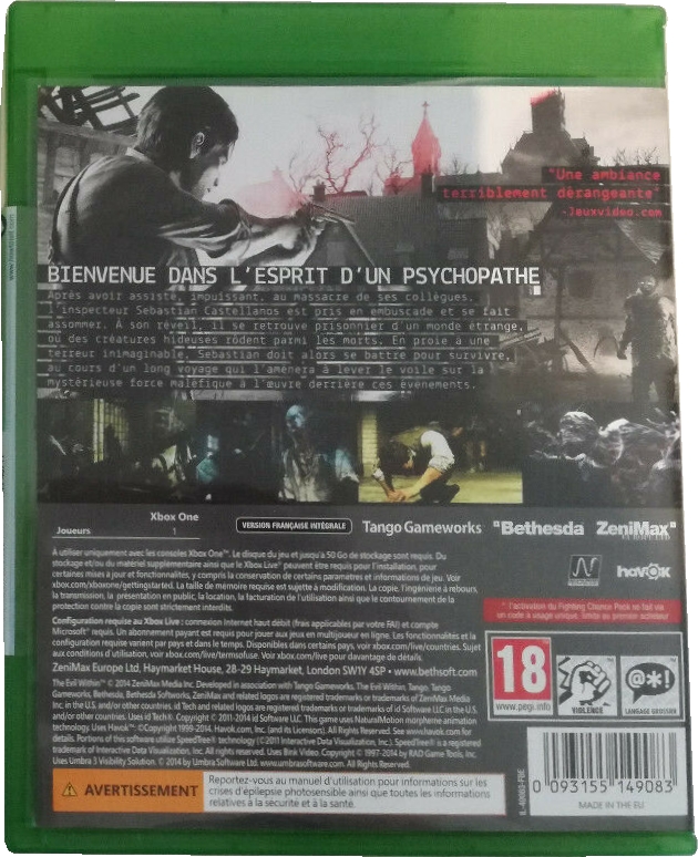 Back of game case
