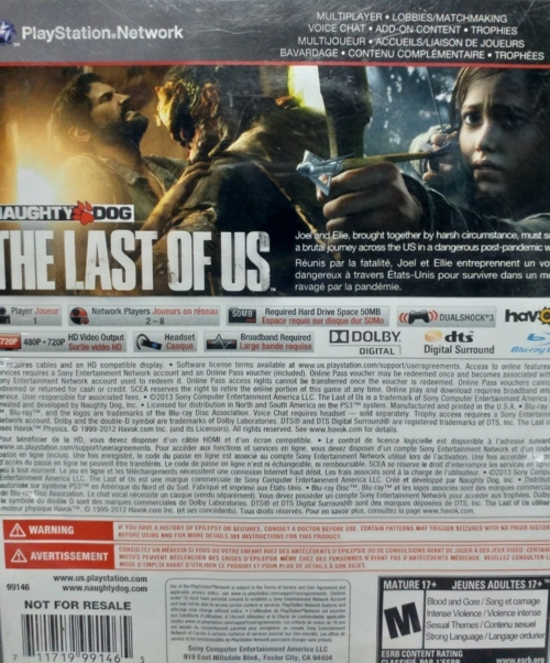Back of game