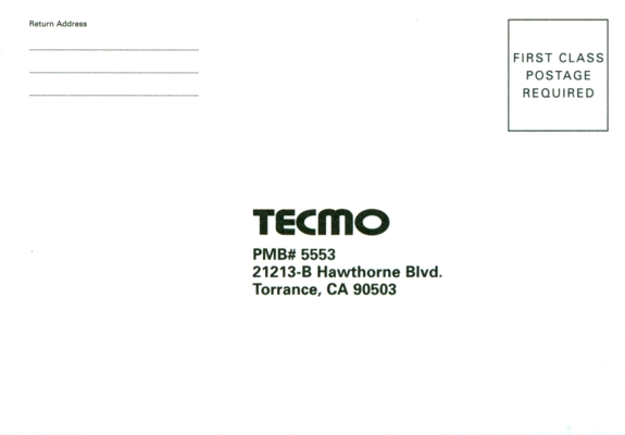 Front of English survey card