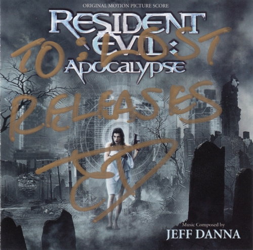 Front insert signed by Jeff Danna