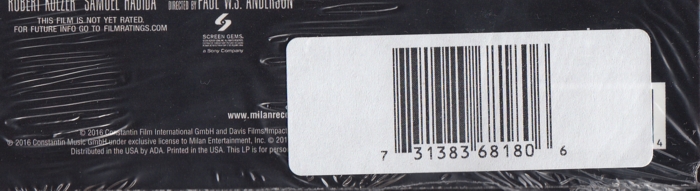 Back sleeve detail with barcode sticker