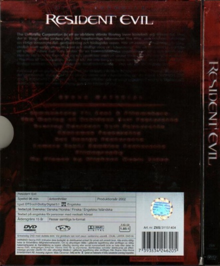 Back of outer case