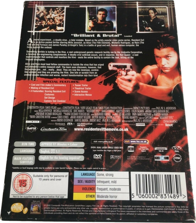 Back of slipcover