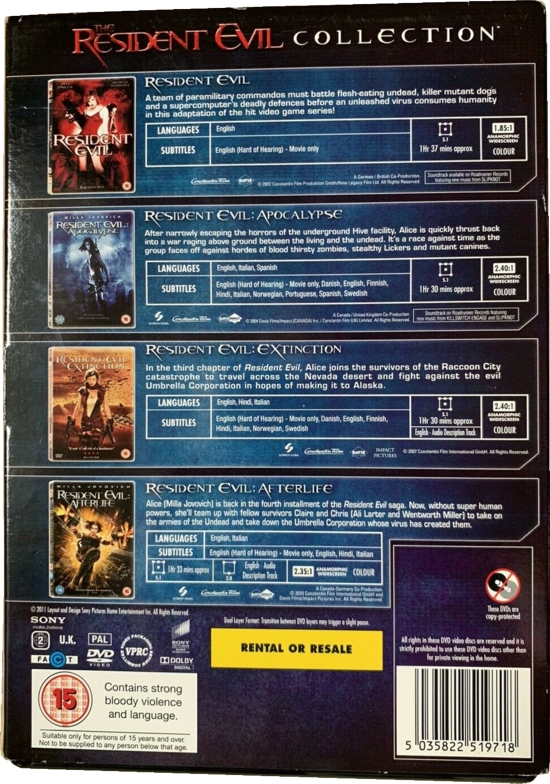 Back of slipcover