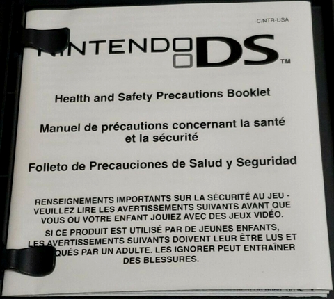 Nintendo DS booklet