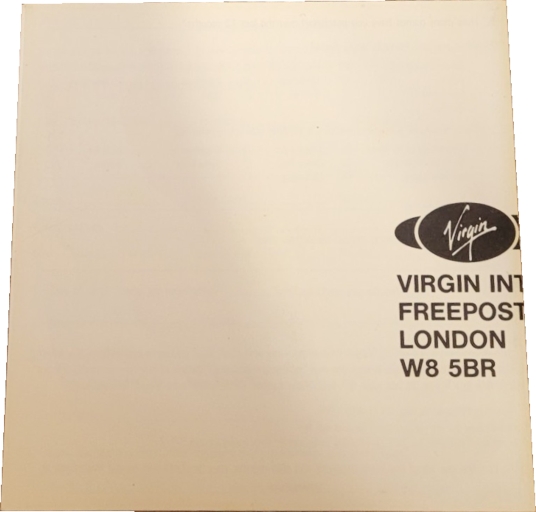 Back of folded registration card