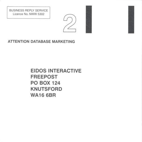 Front of registration card