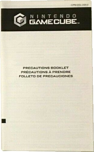 Front of precautions booklet