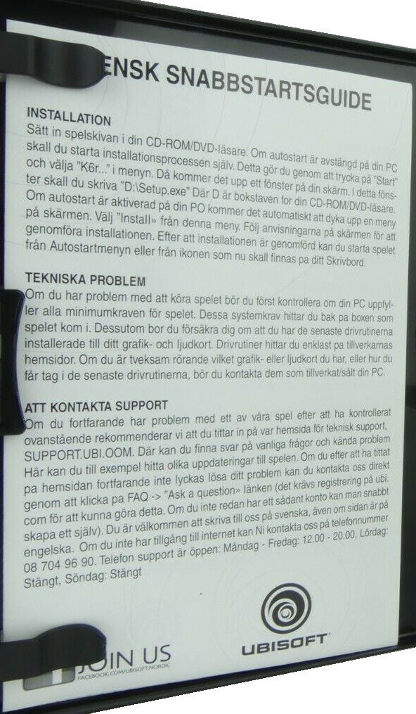 Quick-start guide in Swedish