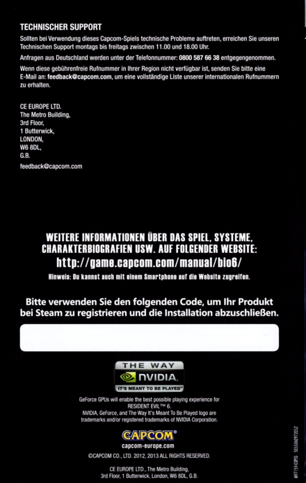 Manual back (censored CD-key)