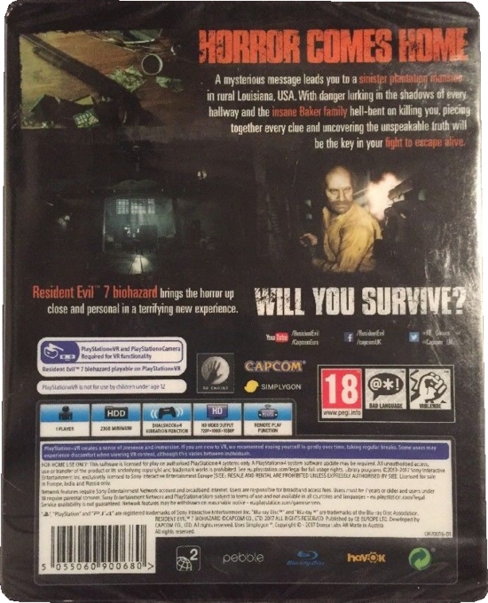 Back of steelbook inside plastic slipcover