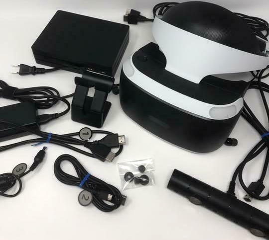 VR headset and cables