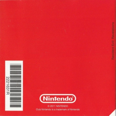 Back of Club Nintendo sheet