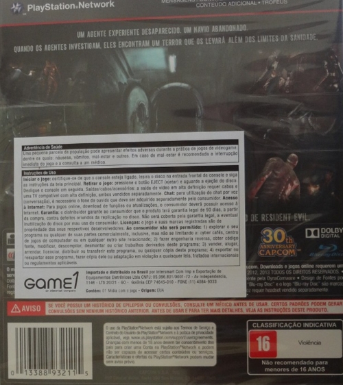Sticker on the back