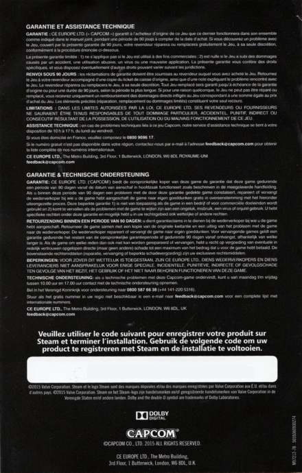 Back of manual (censored CD-key)