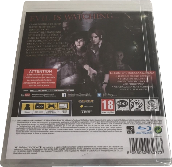 Back (inside protective plastic case)