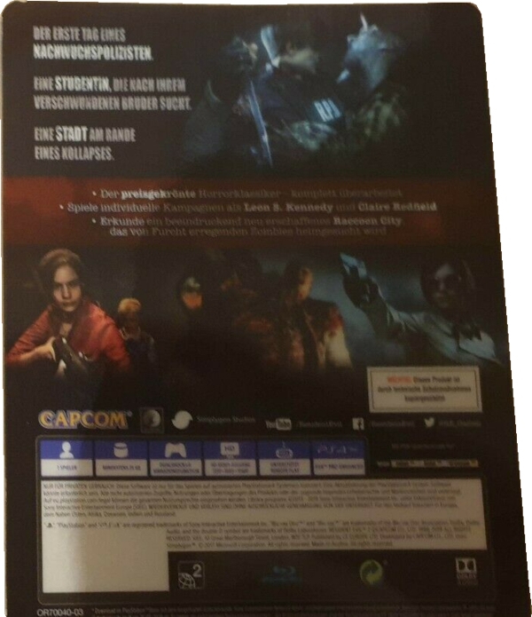 Back of game slipcase