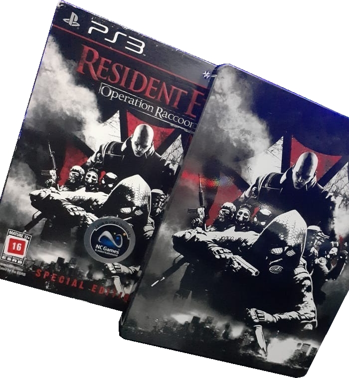 Front of slipcase with stickers, and Steelbook.