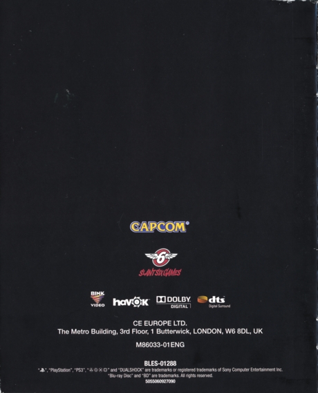 Back of manual