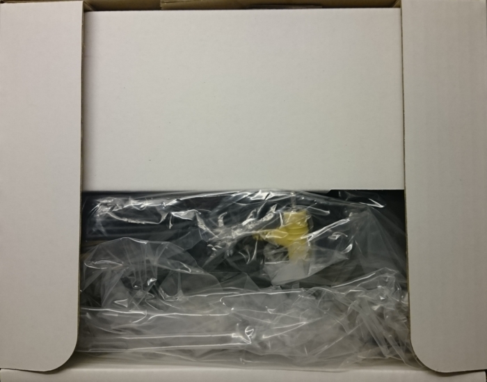 White box with spacer cardboard