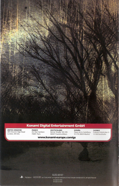 Back of manual