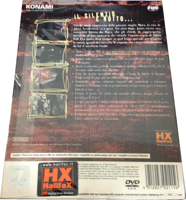 Back of outer case with Halifax sticker (this copy did not have a sticker on the front)