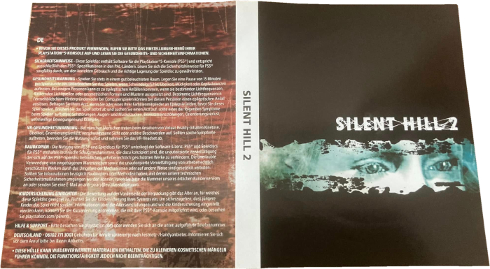 Reverse of cover inlay