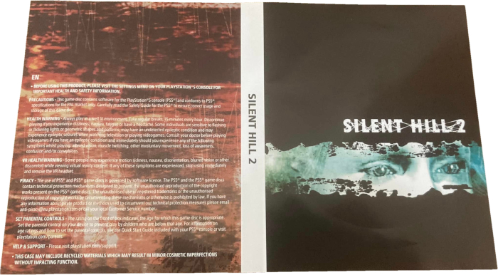 Reverse of cover inlay