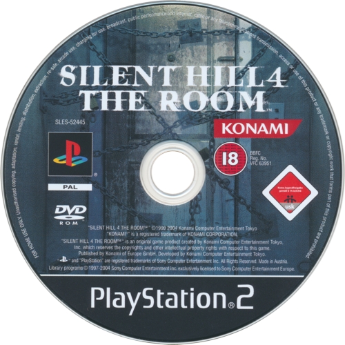 Silent Hill 4 The Room disc
