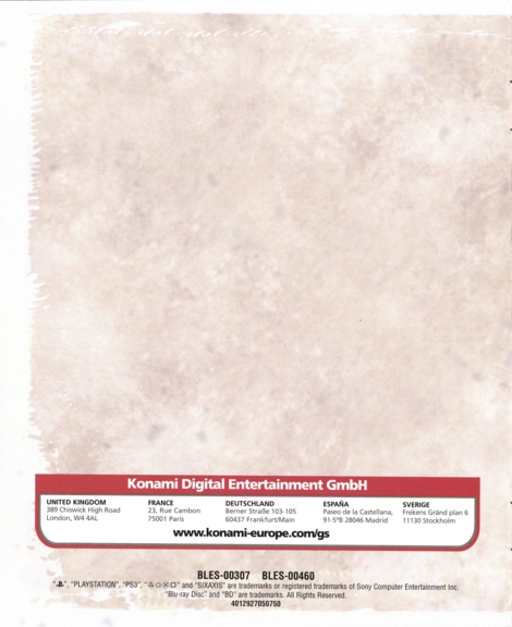 Back of manual