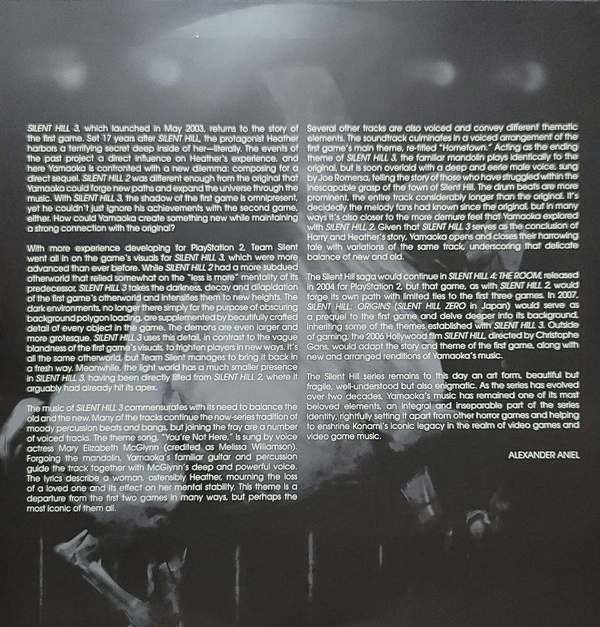 Back of liner notes sheet