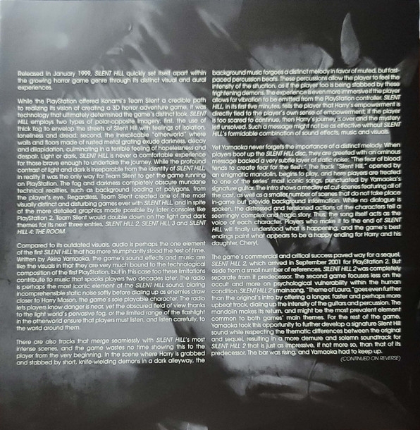 Front of liner notes sheet