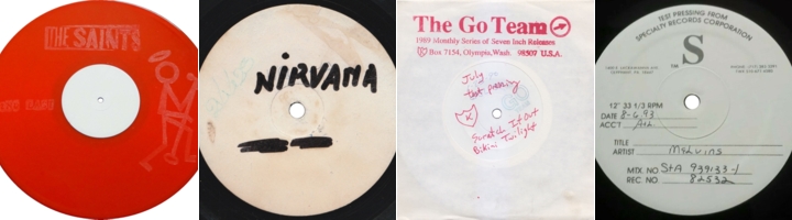 Bleach, Nevermind, Bikini Twilight, and Houdini test pressings