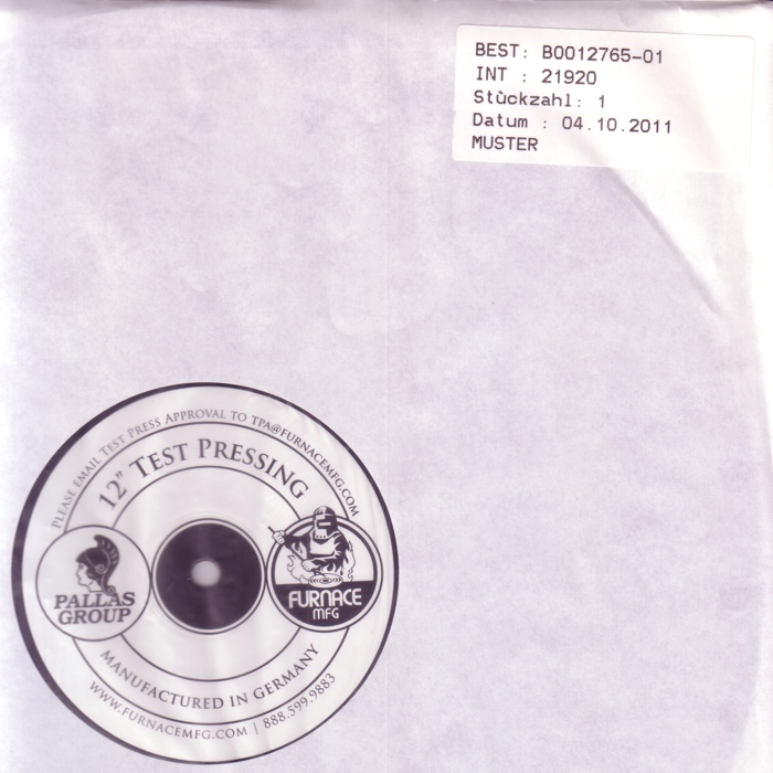 Vinyl inside sleeve with sticker